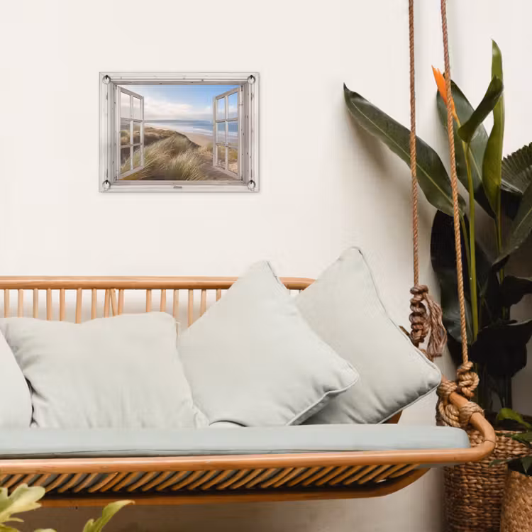 Tuinposter - Uitzicht op Kustlijn met Duinen — 4