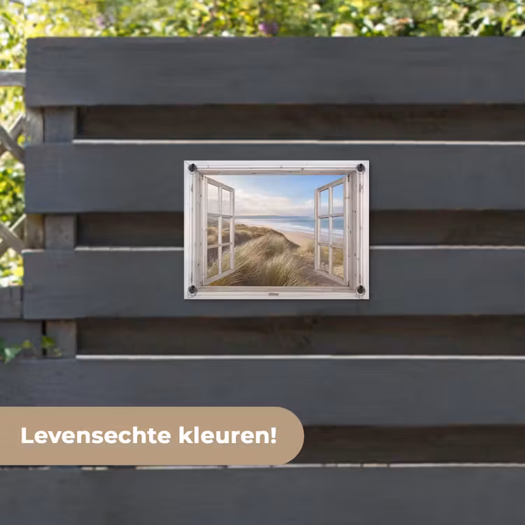 Tuinposter - Uitzicht op Kustlijn met Duinen — 6