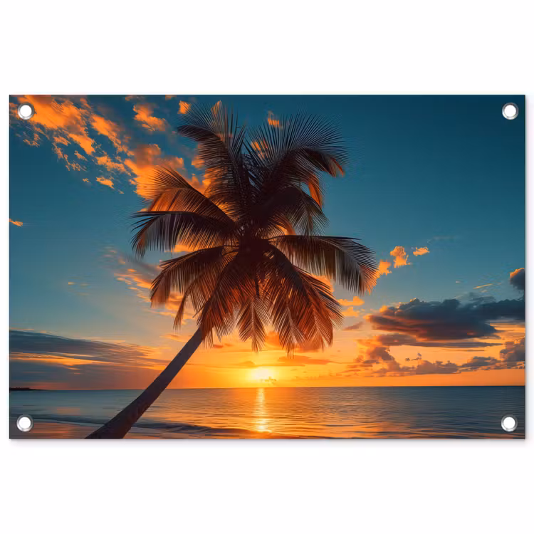 Tuinposter - Tropische Droomzonsondergang — 1