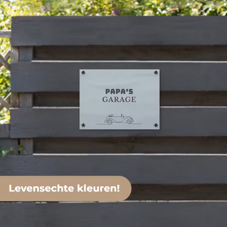 Tuinposter - Papa's Garage met auto — 6