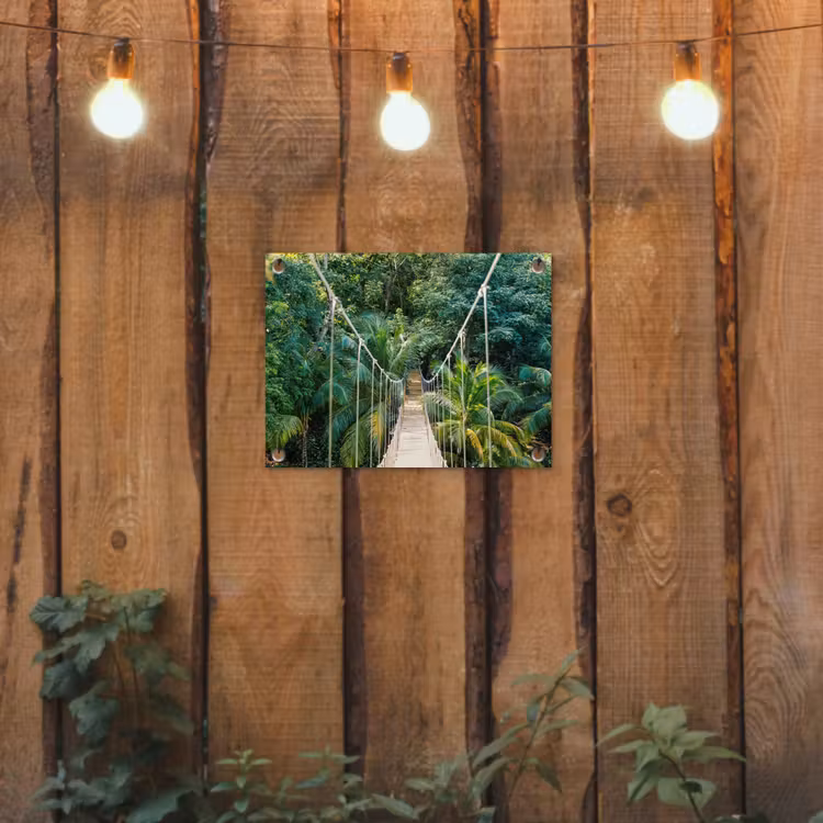 Tuinposter - Touwbrug in het Tropisch Woud — 3