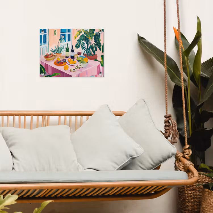 Tuinposter - Tafel - Wijn - Fruit — 4