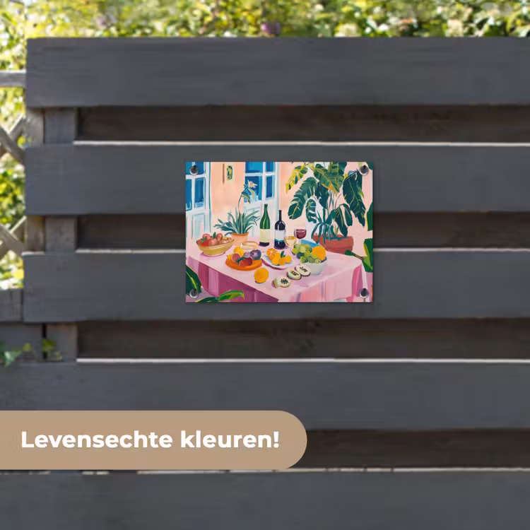 Tuinposter - Tafel - Wijn - Fruit — 6