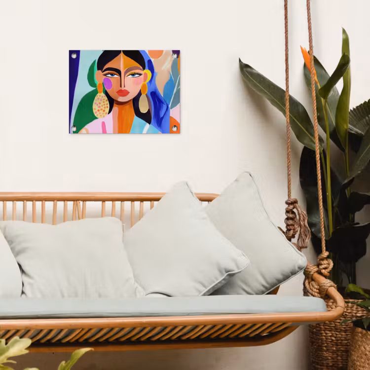 Tuinposter - Portret - Vrouw - Modern — 4