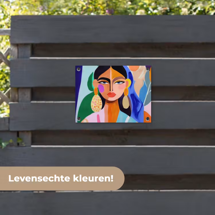 Tuinposter - Portret - Vrouw - Modern — 6