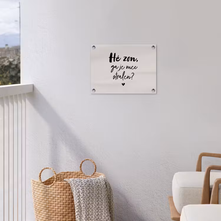 Tuinposter - Tekst - Hé zon, ga je mee stralen? - Quotes - Zomer — 5