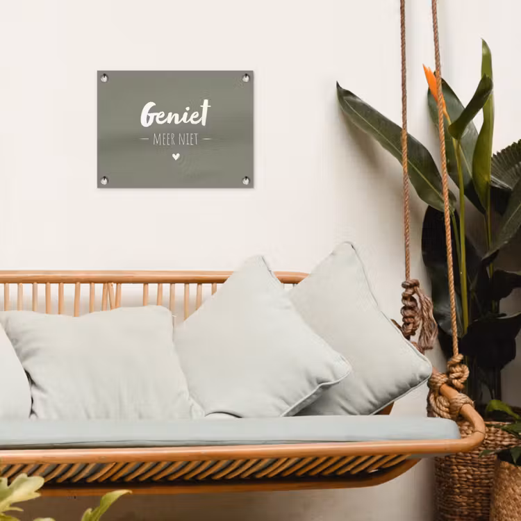 Tuinposter - Spreuken - Geniet meer niet - Zomer - Tekst - Genieten — 4