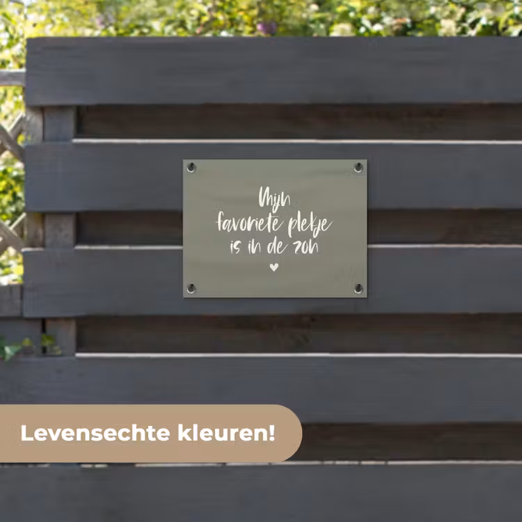 Tuinposter - Tekst - Zon - Mijn favoriete plekje is in de zon - Spreuken - Zomer — 6
