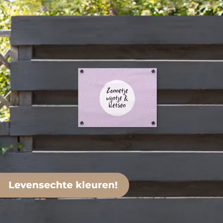 Tuinposter - Zonnetje, wijntje & kletsen - Quotes - Wijn - Tekst — 6