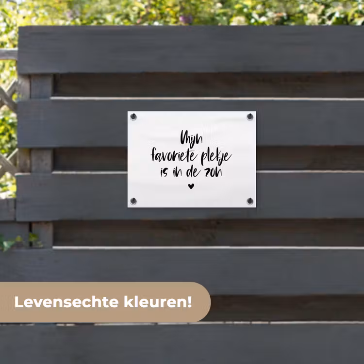 Tuinposter - Quotes - Mijn favoriete plekje in in de zon - Zomer - Zon - Tekst — 6