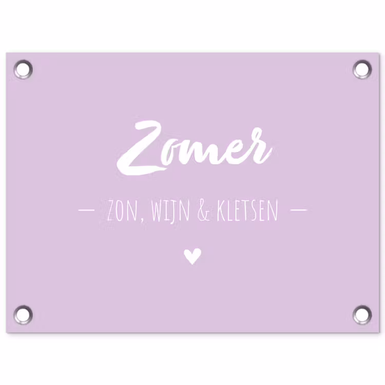 Tuinposter - Tekst - Zomer - Quotes - Zomer, zon, wijn & kletsen — 1