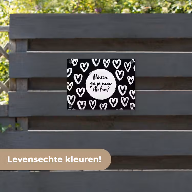 Tuinposter - Quotes - Hé zon, ga je mee stralen? - Tekst - Zon - Zomer — 6