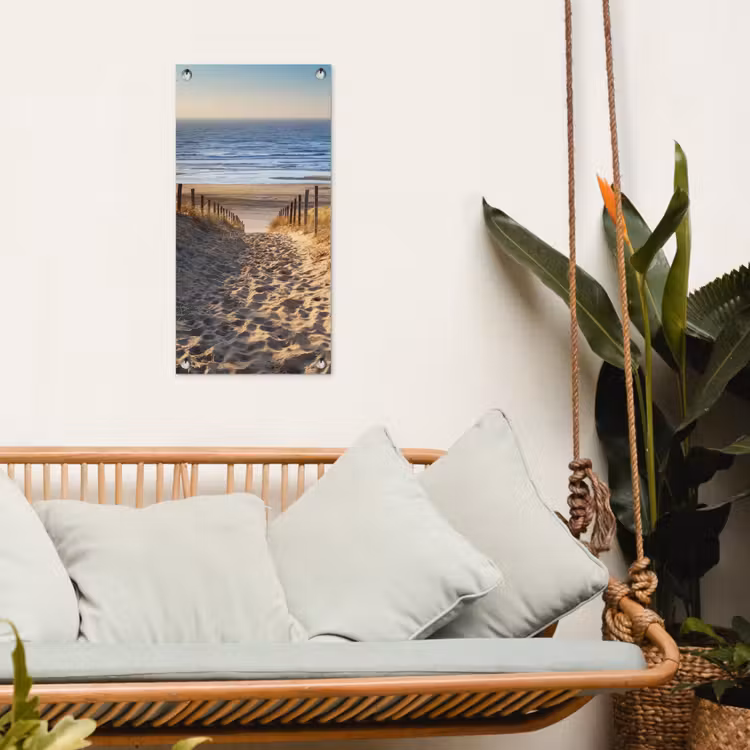 Tuinposter - Strandpad bij Zonsondergang — 4