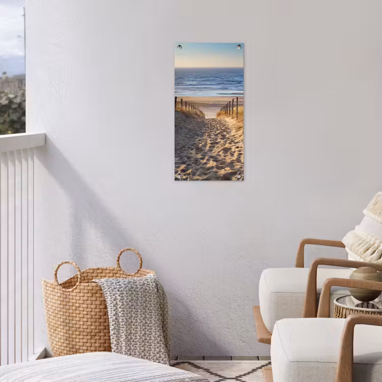 Tuinposter - Strandpad bij Zonsondergang — 5