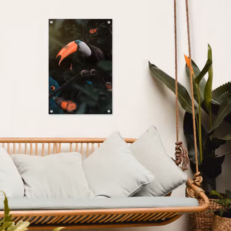 Tuinposter - Toekan - Vogel - Vlinder — 4