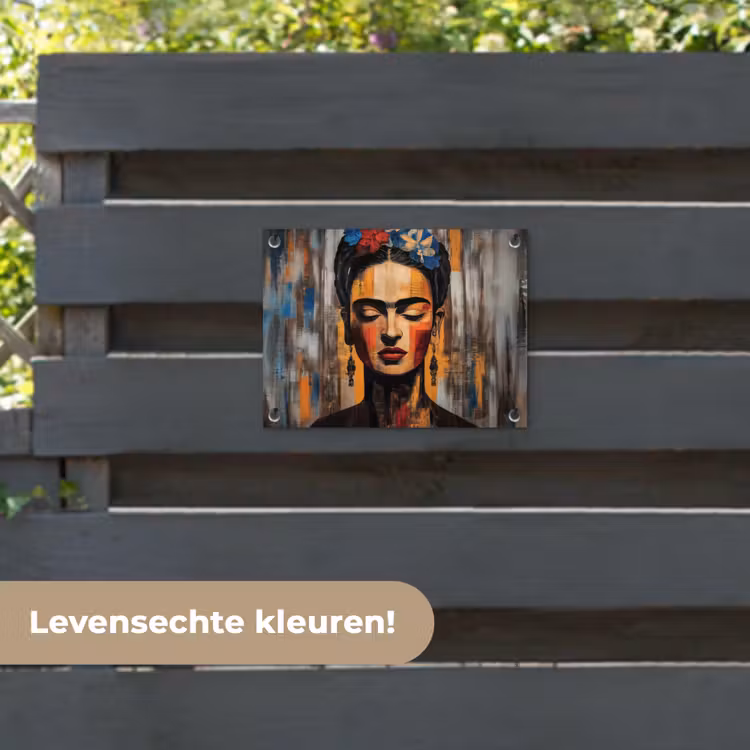 Tuinposter - Portret - Vrouw - Bloemen — 6