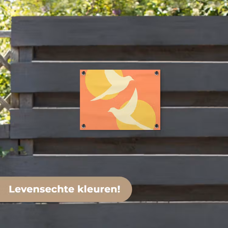 Tuinposter - Vogels - Cirkels - Geel — 6