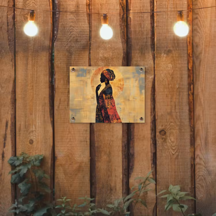 Tuinposter - Vrouw - Silhouet - Patronen - Sierlijk — 3
