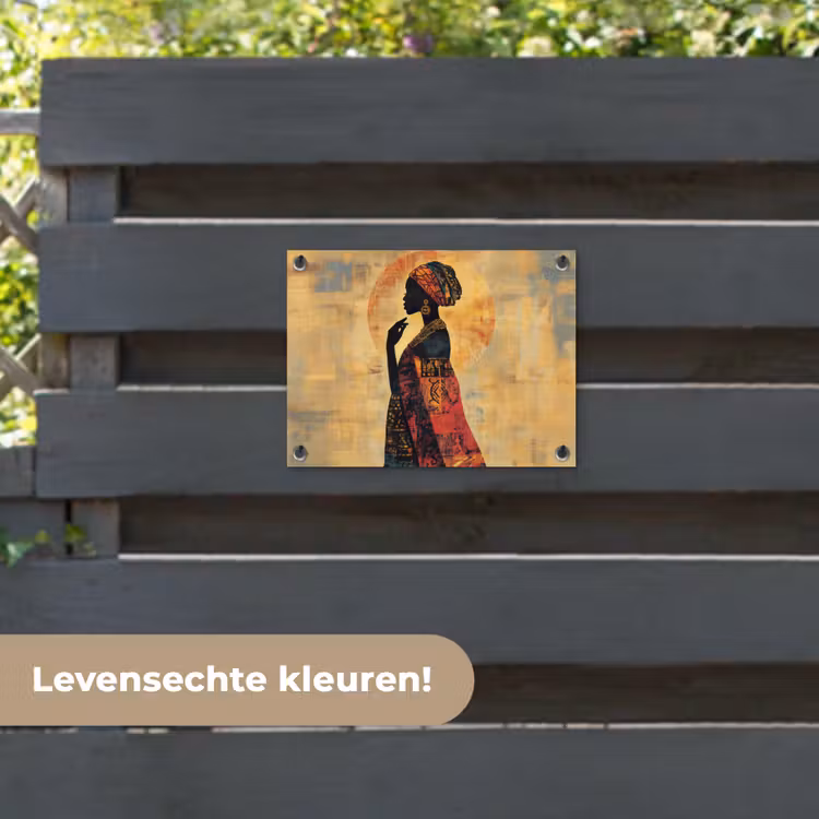 Tuinposter - Vrouw - Silhouet - Patronen - Sierlijk — 6