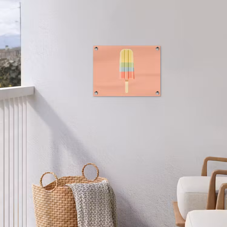 Tuinposter - Waterijsje - Pasteltinten - Minimalistisch — 5