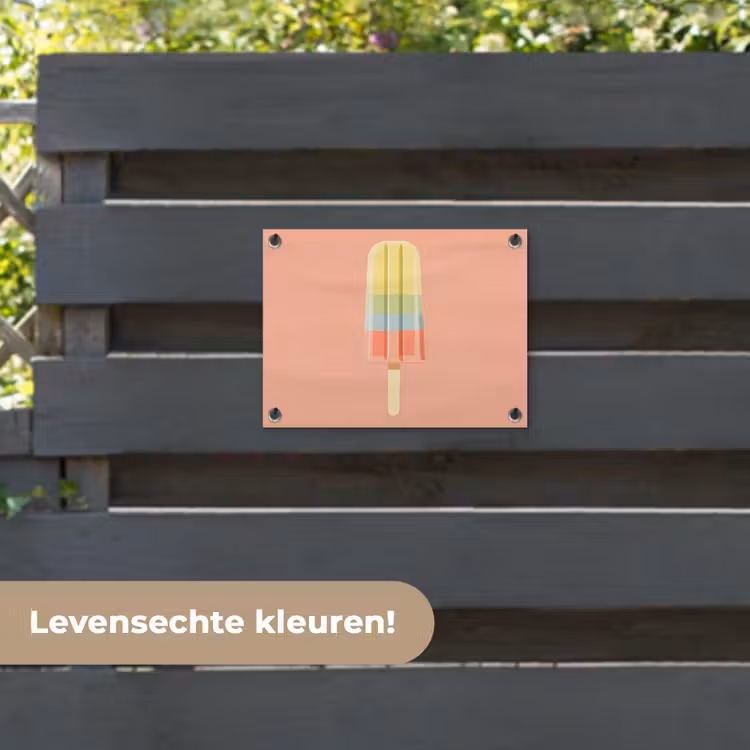 Tuinposter - Waterijsje - Pasteltinten - Minimalistisch — 6