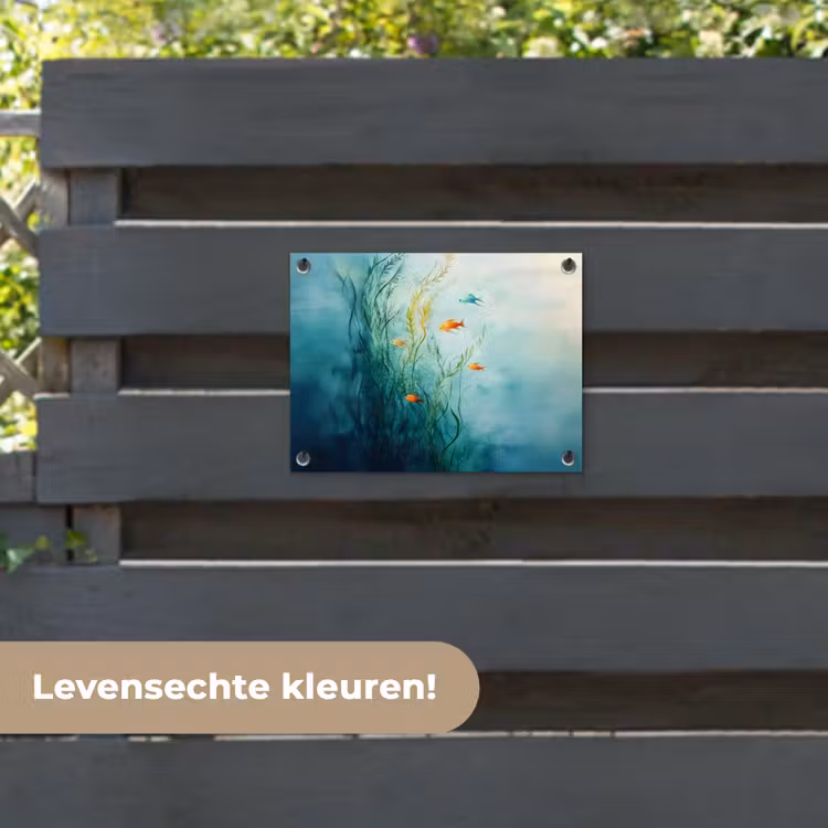 Tuinposter - Waterplanten - Vissen - Kleurrijk - Water — 6