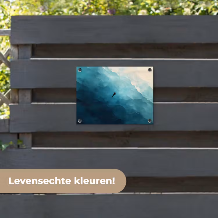 Tuinposter - Zee - Silhouet - Abstract - Blauw — 6