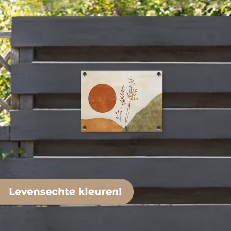 Tuinposter - Zon - Abstract - Takken - Oranje — 6