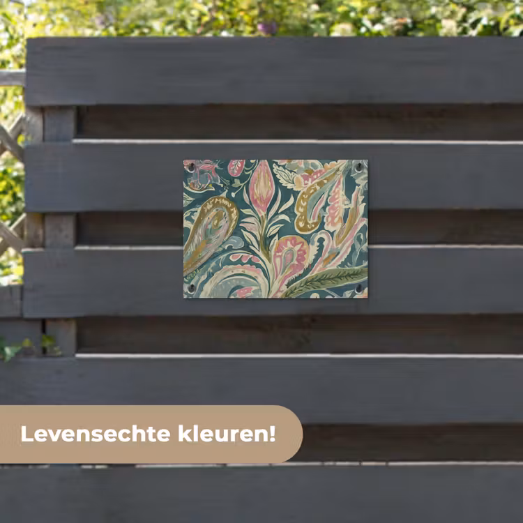 Tuinposter - Patroon - Kleurrijk - Sierlijk - Groen — 6