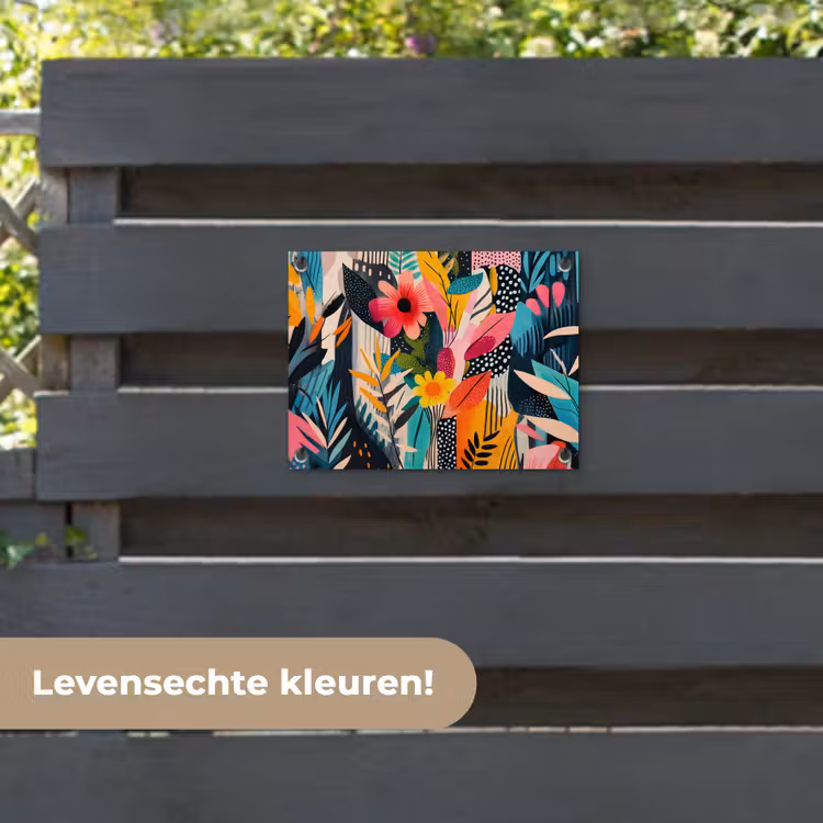 Tuinposter - Schilderij - Abstract - Bloemen - Roze — 6