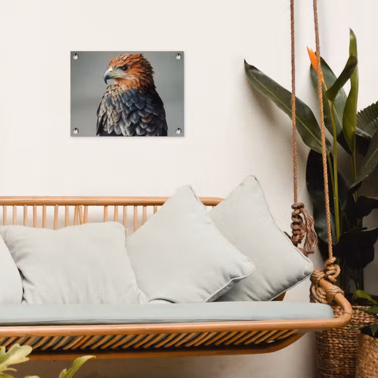 Tuinposter - Vogel - Realistisch - Veren - Bruin — 4