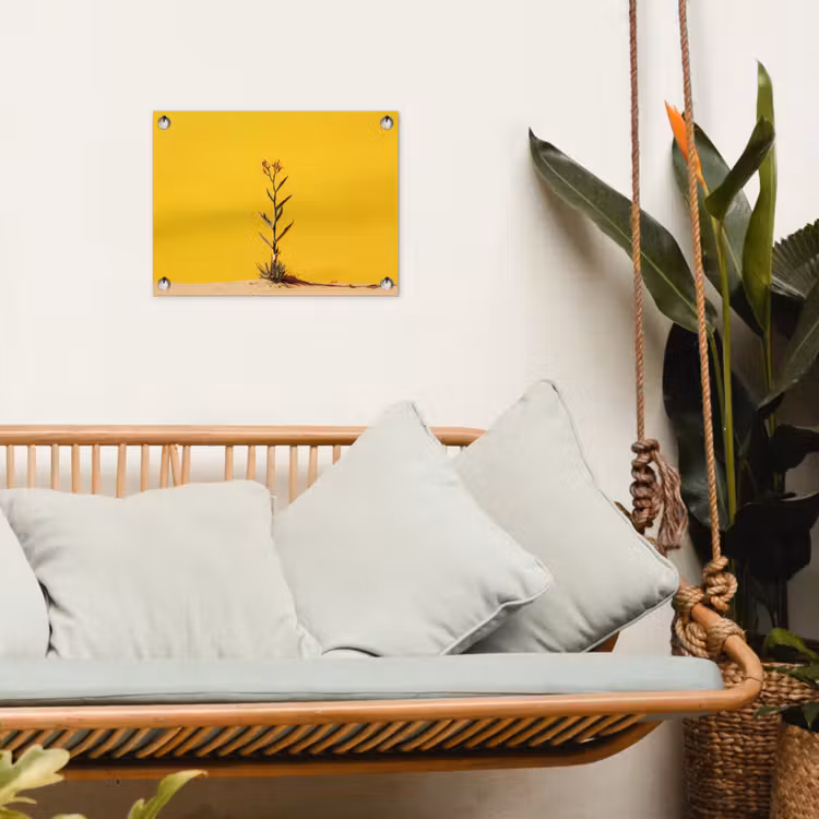 Tuinposter - Zand - Plant - Geel - Minimalitisch — 4