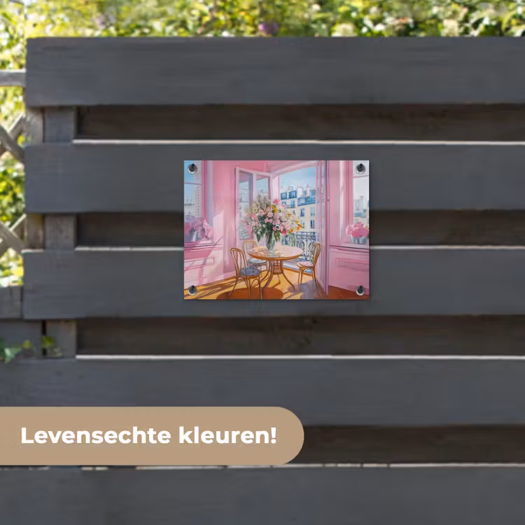 Tuinposter - Pink - City - Bloemen — 6