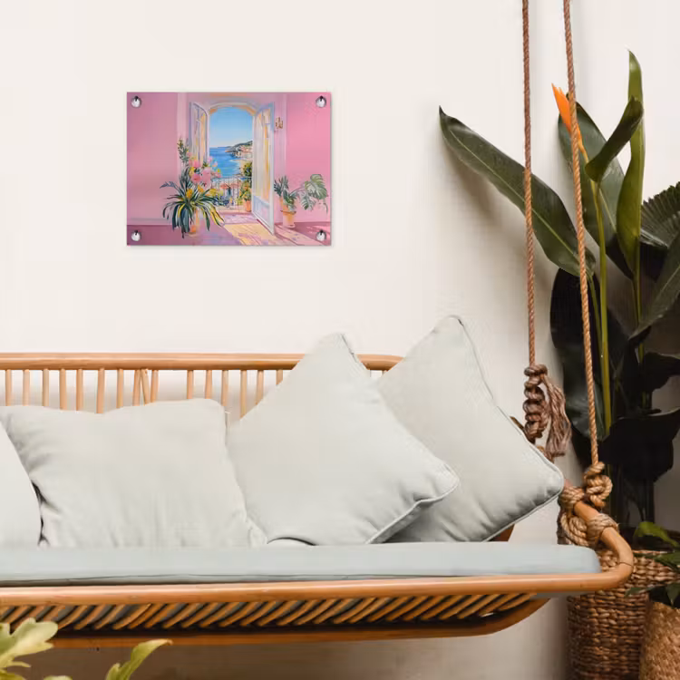 Tuinposter - Roze - Buiten - Verf — 4