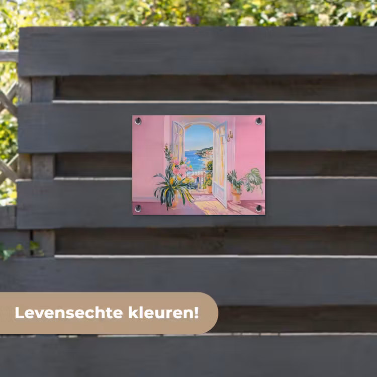 Tuinposter - Roze - Buiten - Verf — 6