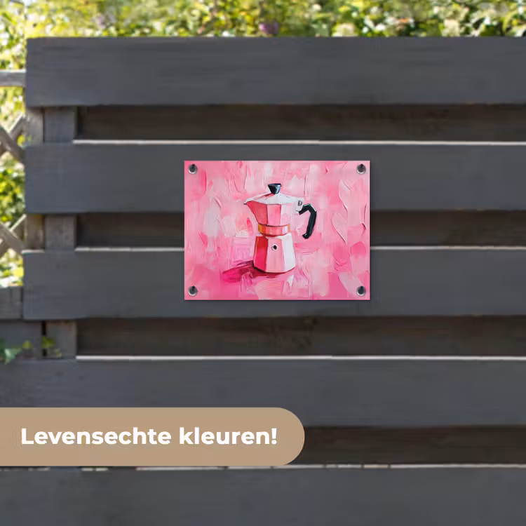 Tuinposter - Roze - Verf - Coffee — 6