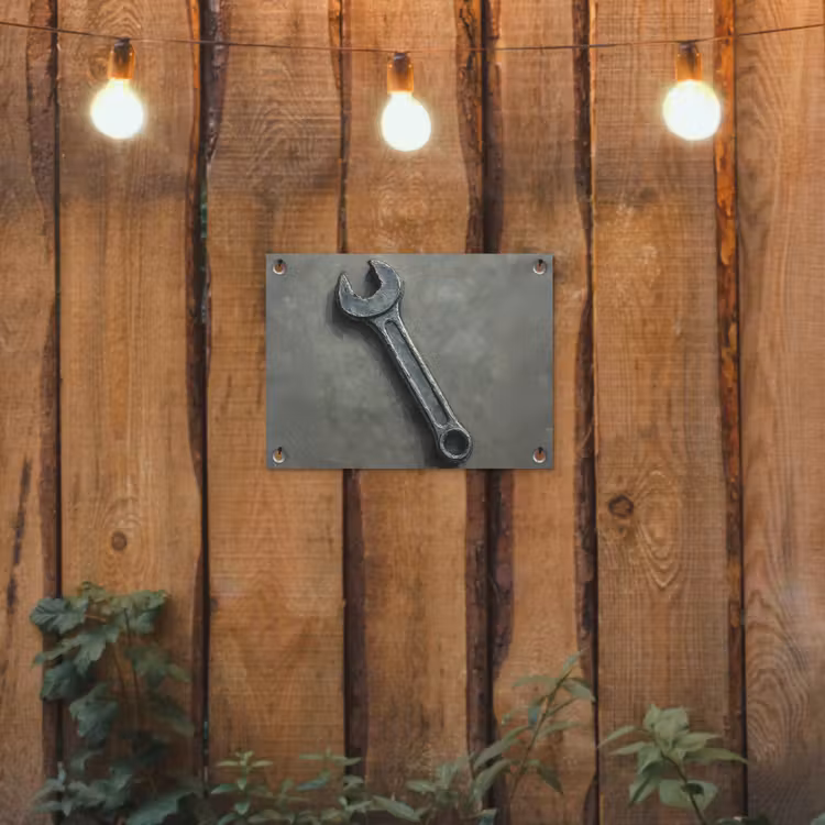 Tuinposter - Steeksleutel - Schilderij - Gereedschap - Verf — 3