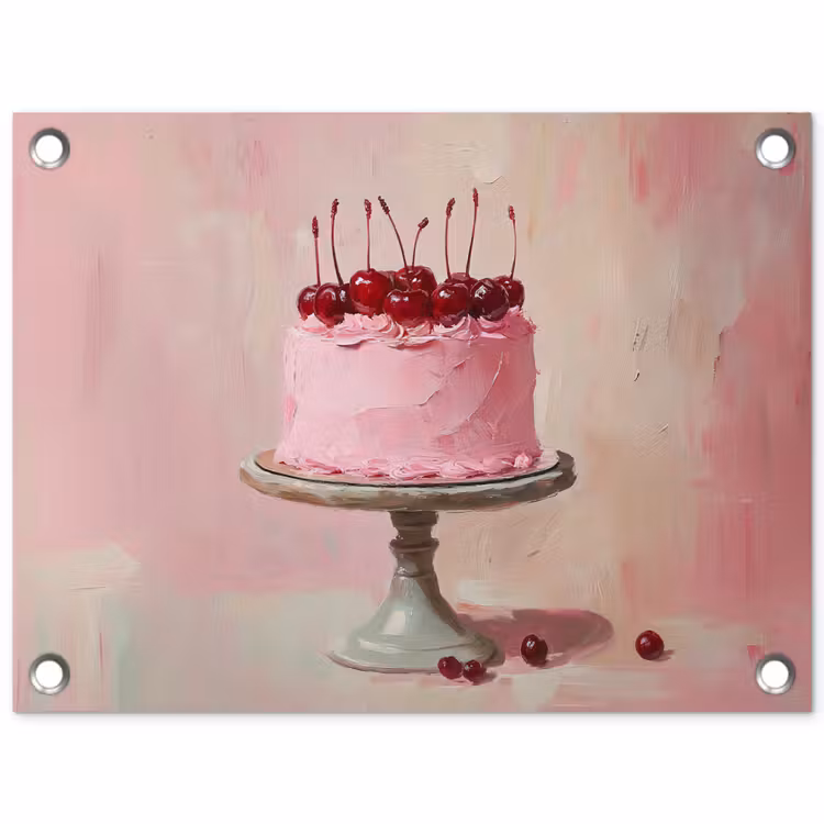 Tuinposter - Taart - Pink - Cherry — 1