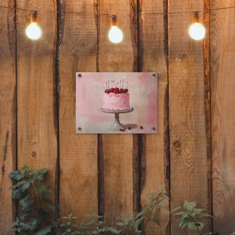 Tuinposter - Taart - Pink - Cherry — 2