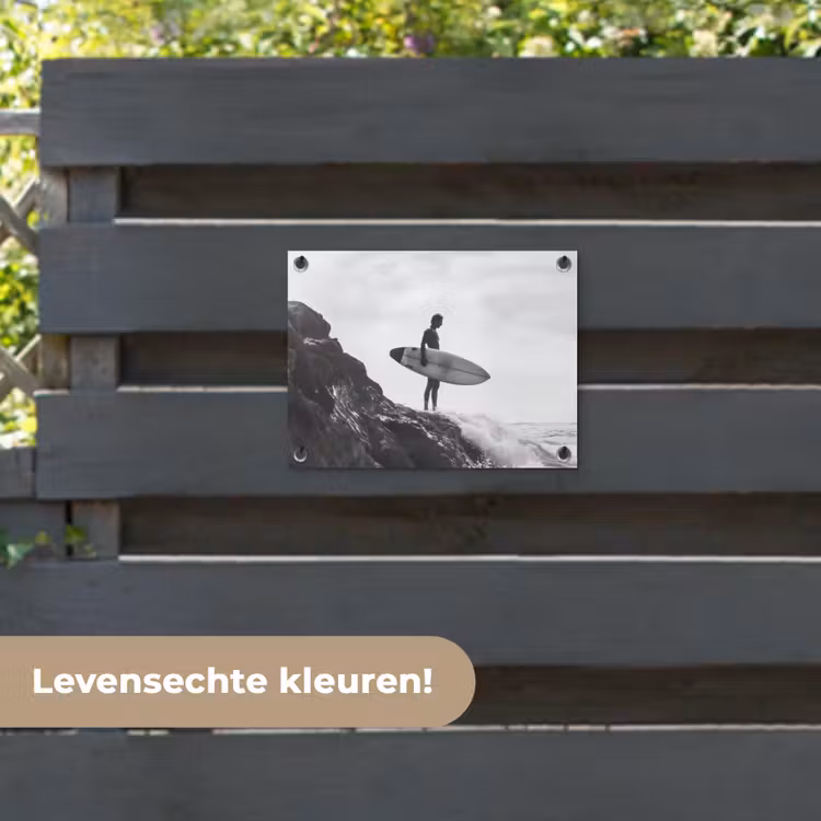 Tuinposter - Surfer - Rots - Oceaan - Golven — 6