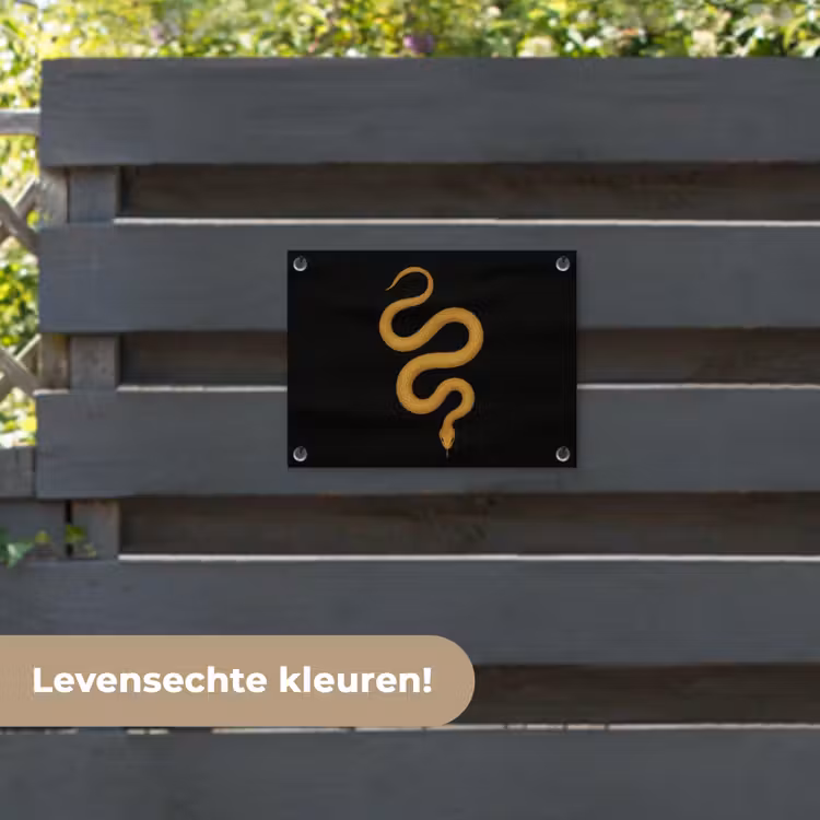 Tuinposter - Slang - Minimalistisch - Goud — 6