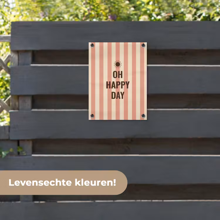 Tuinposter - Quote - Zomer - Strepen — 6
