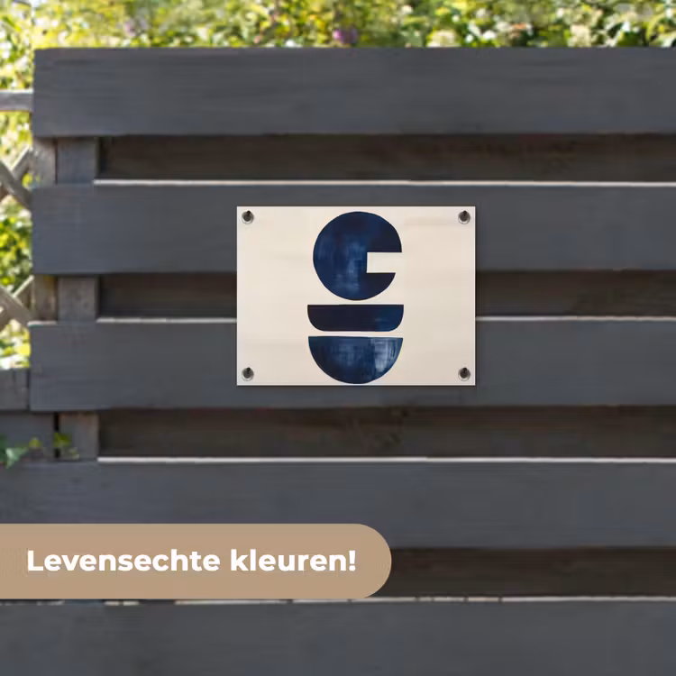 Tuinposter - Vormen - Blauw - Abstract — 6