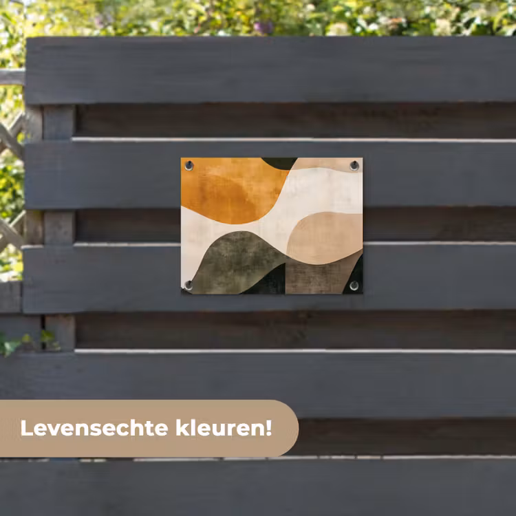 Tuinposter - Vormen - Okergeel - Abstract — 6