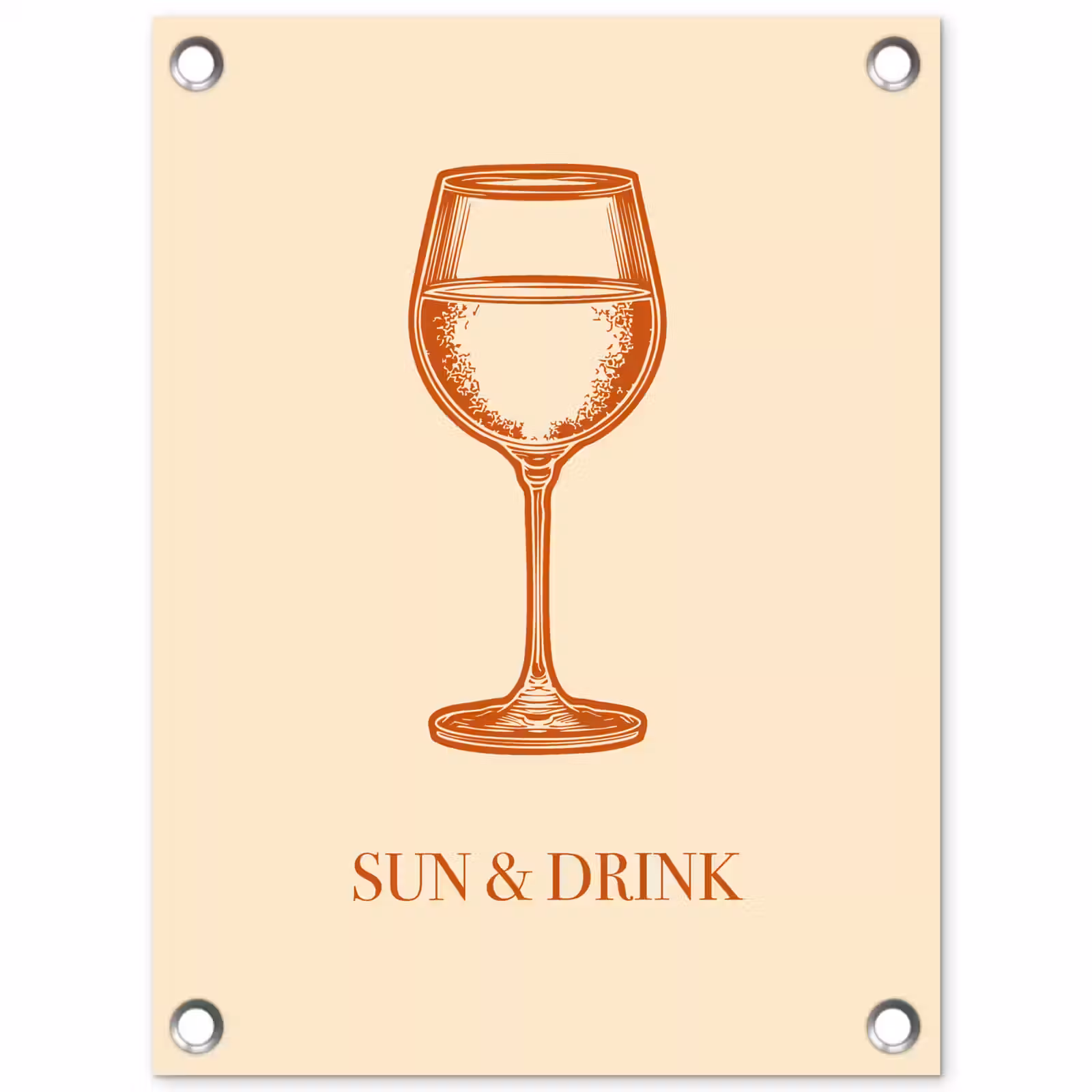 Tuinposter - Wijn - Zomer - Quote - Oranje — 1