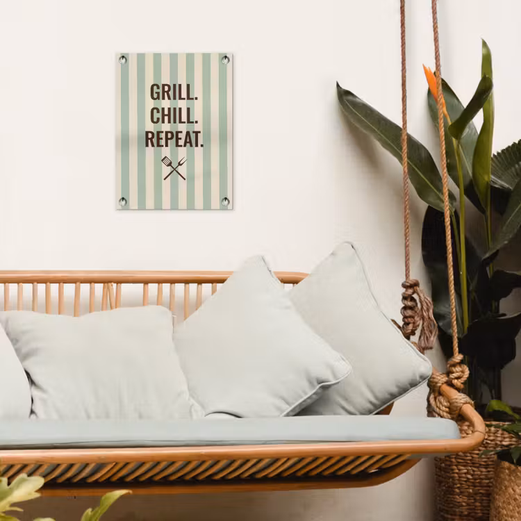 Tuinposter - Quote - Strepen - Grill — 4