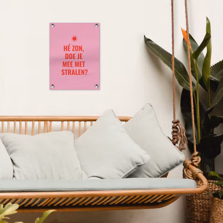Tuinposter - Roze - Zon - Quote — 4