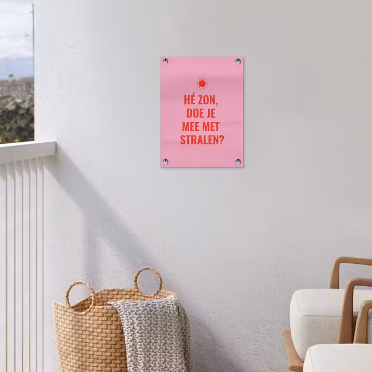 Tuinposter - Roze - Zon - Quote — 5