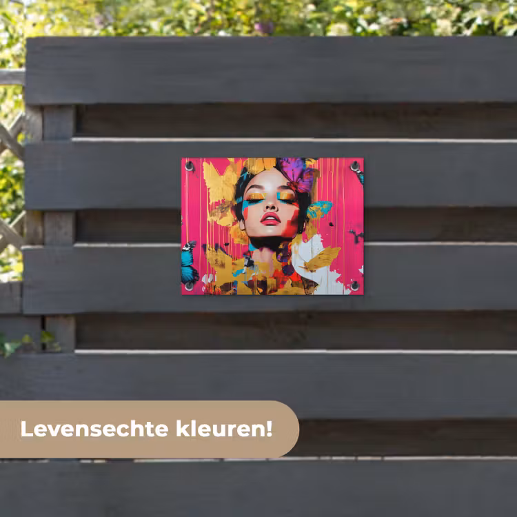 Tuinposter - Vrouw - Abstract - Kleurrijk — 6