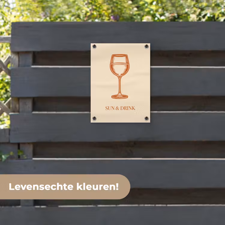 Tuinposter - Wijn - Zomer - Quote - Oranje — 6